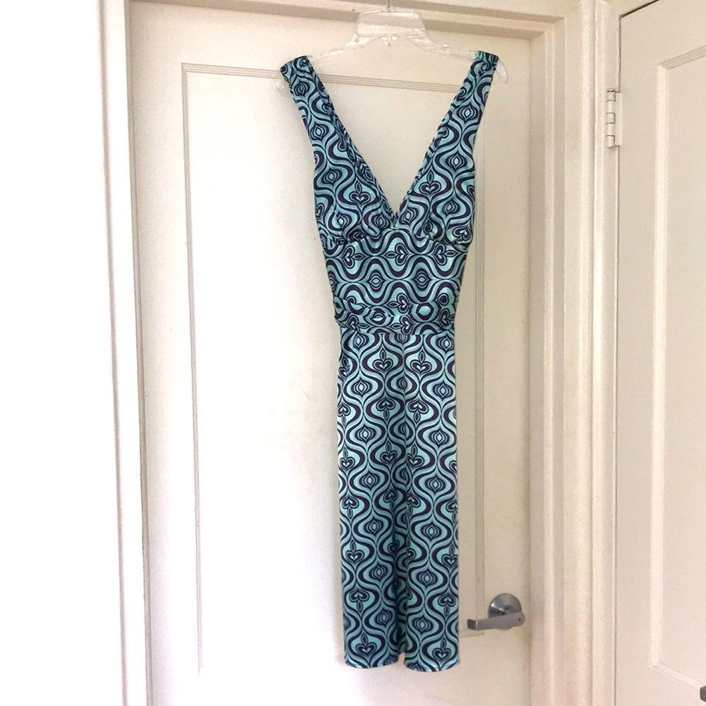 Twist back A-line halter dress